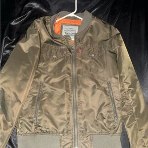 Rare Levi's Dark Green Jacket with Orange Lining